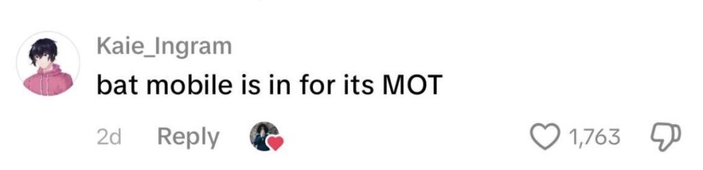 Social media comment on the post of Two Brits got their car stuck in a Cotswolds river and could not believe it when Batman turned up to help. The bizarre rescue clip has gone viral with over 490,000 views.