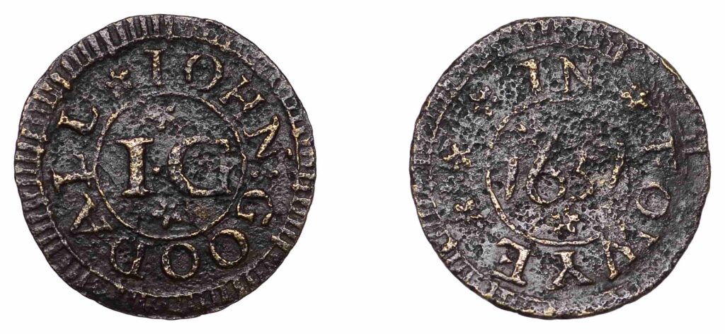 A rare collection of over 70 Cornish trade tokens from the 17th century, used as currency when governments failed to issue small change, is heading to auction with a £15,000 estimate.