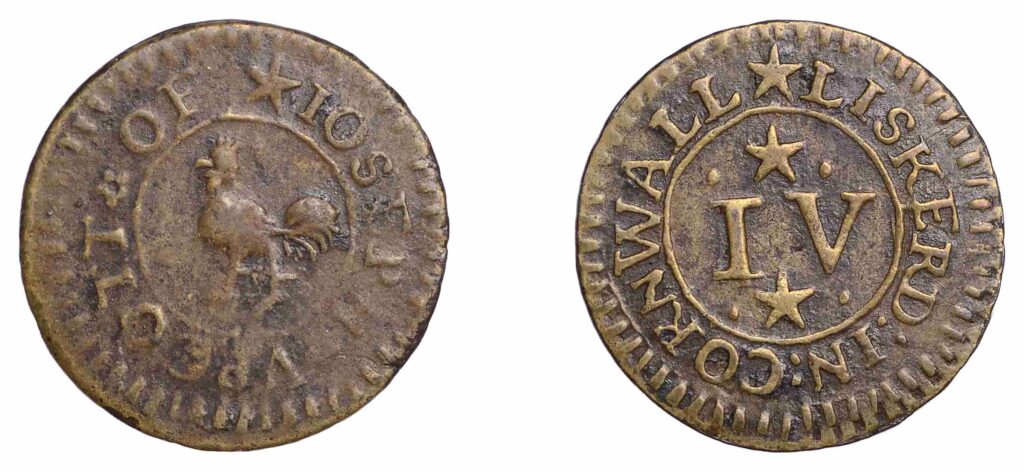 A rare collection of over 70 Cornish trade tokens from the 17th century, used as currency when governments failed to issue small change, is heading to auction with a £15,000 estimate.