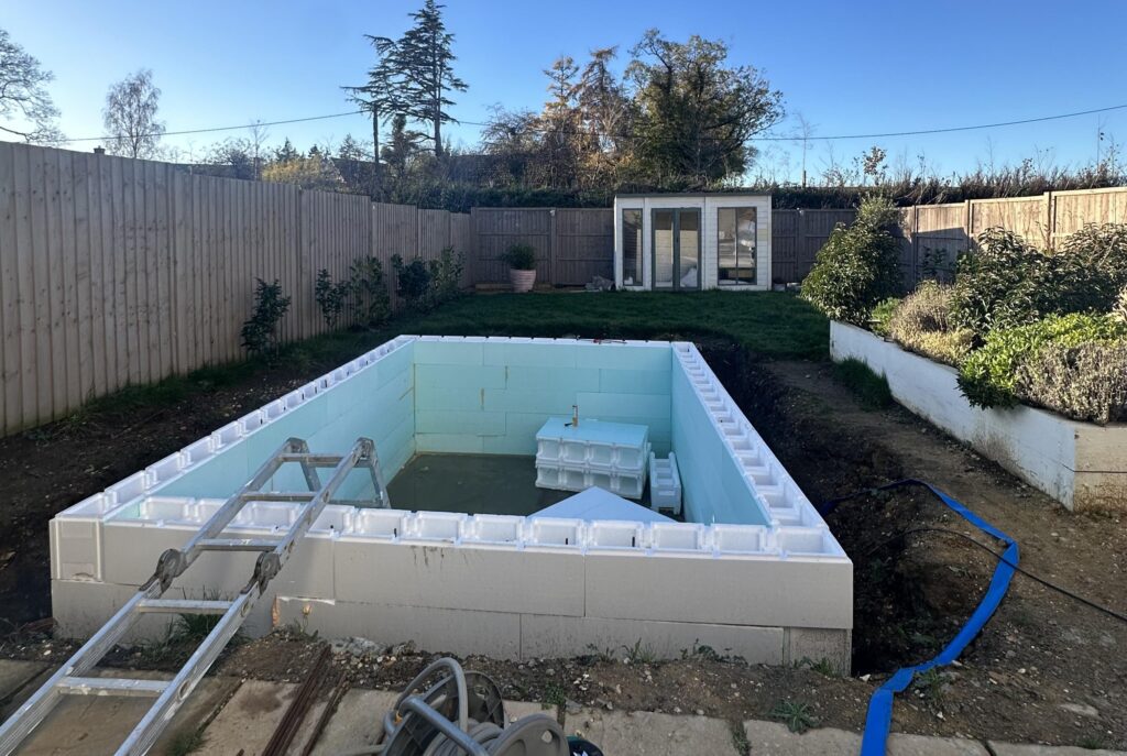 A couple spent £6,700 and eight months building their own DIY pool in their Suffolk garden. They did every bit of the work themselves - and friends are already asking for invites.