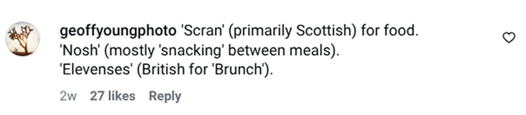 Social media comment on the post of American woman living in the UK reveals the three British food words that still leave her completely baffled after years in the country - including one she had never heard of.