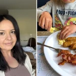 Mum who feeds her kids burgers, bacon and butter daily is now urging families to follow the all-meat diet to prepare for World War Three - spending $400 a week on meat.