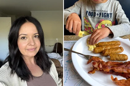 Mum who feeds her kids burgers, bacon and butter daily is now urging families to follow the all-meat diet to prepare for World War Three - spending $400 a week on meat.