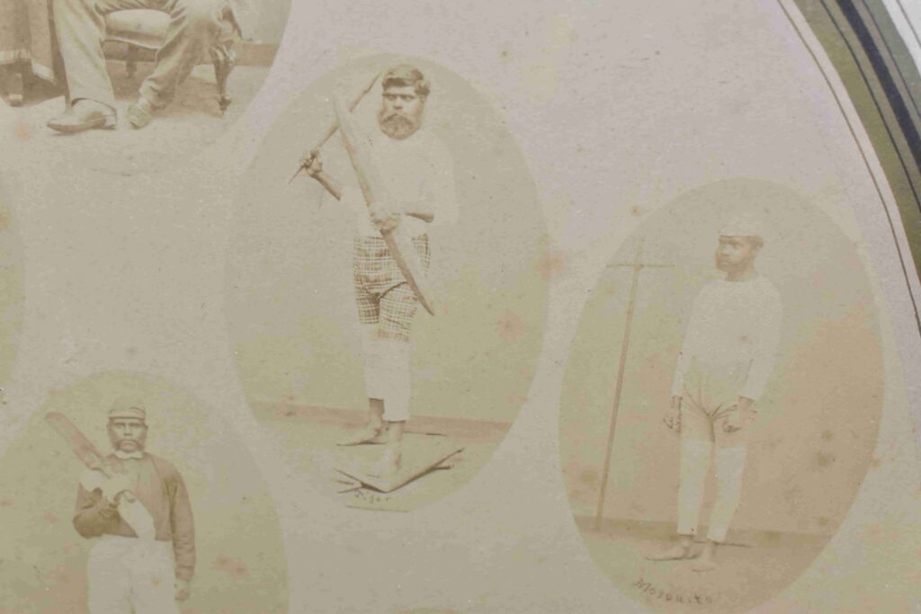 A near-unique 1868 poster of Australia's pioneering Aboriginal cricket team, one of only two known to exist, has been found in a Midlands house clearance ahead of a Lichfield auction.
