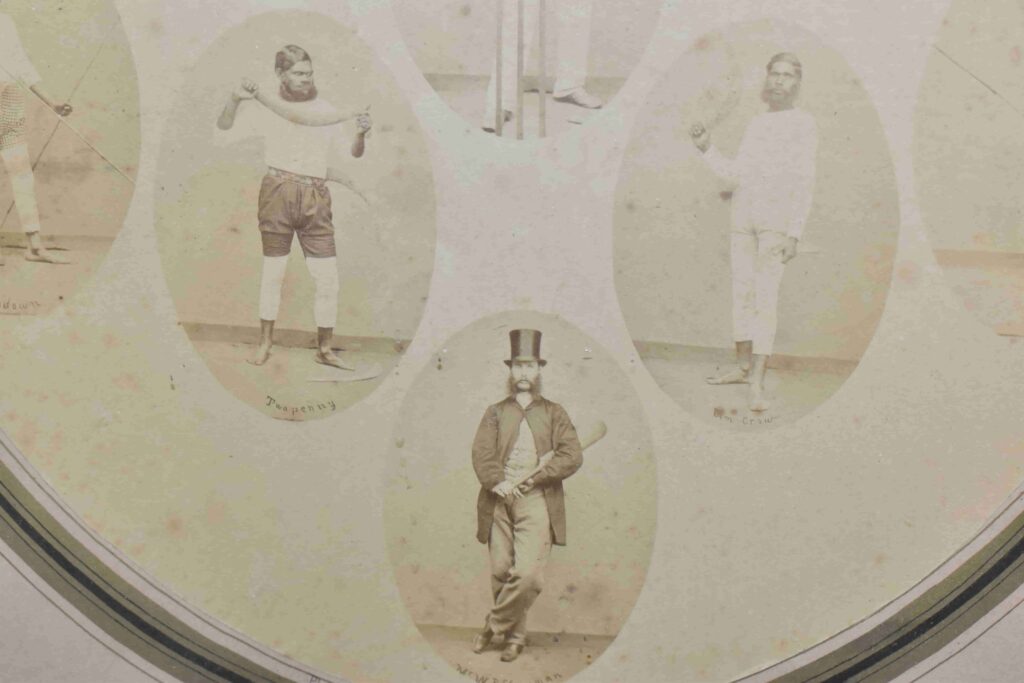 A near-unique 1868 poster of Australia's pioneering Aboriginal cricket team, one of only two known to exist, has been found in a Midlands house clearance ahead of a Lichfield auction.
