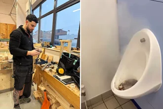 A plumber's video of a blocked urinal erupting like a witch's cauldron after sulphuric acid was poured in went viral with over three million views, baffling even the 10-year veteran.