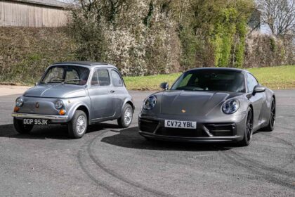 Two cars from late singer Chris Rea’s collection, a low-mileage Porsche 911 and a classic electric Fiat 500, are set to fetch over £100,000 at auction.
