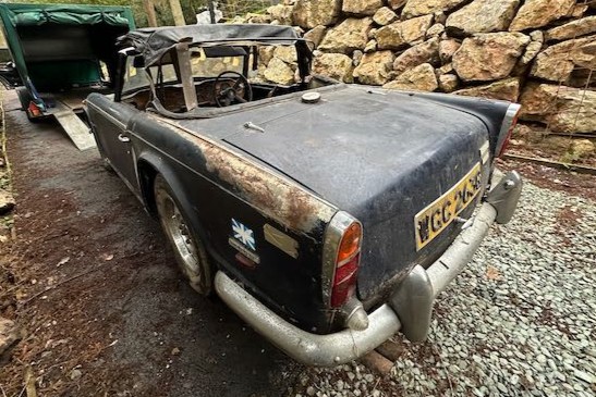 A 1968 Triumph TR5, one of fewer than 3,000 ever built, has emerged from 30 years in a garage in original condition and is heading to auction with a £15,000 estimate.