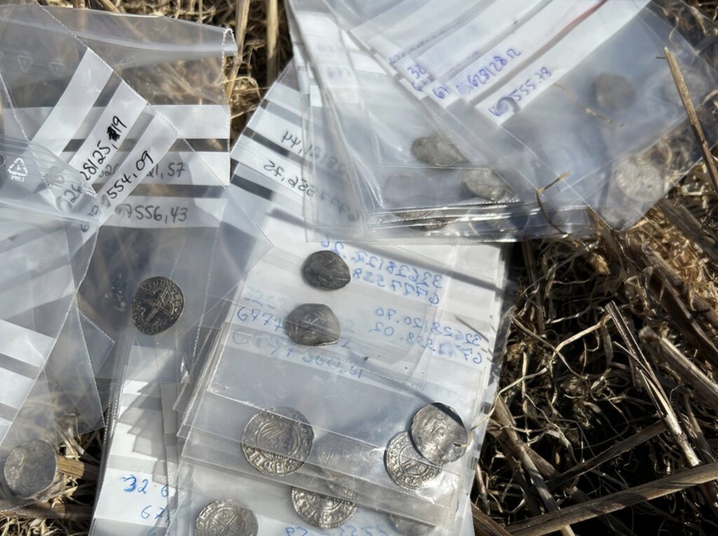 Two metal detector hobbyists have stumbled upon a record-breaking hoard of nearly 3,000 Anglo-Saxon and Viking silver coins in a field in eastern Norway.