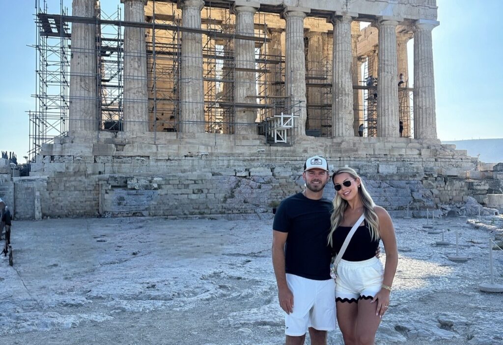 Couple turned buying their first home into a free £7,400 dream trip to Greece through a real estate rewards program - then used points to book a £15,000 honeymoon to Hawaii.