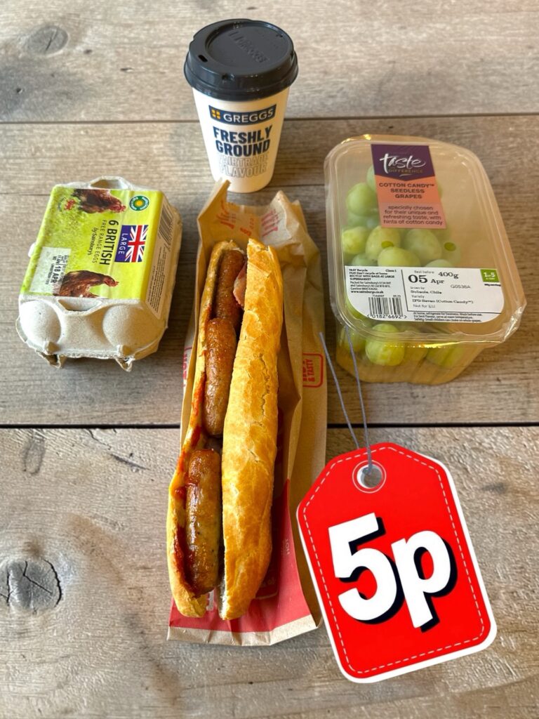 A savvy Brit spent just 5p on breakfast and groceries from Greggs and Sainsbury's by stacking app deals, then made a profit by scanning his receipt for cashback rewards.