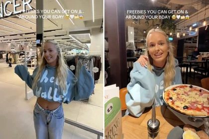 A savvy shopper bagged free pizza, flowers, coffee, doughnuts and luxury beauty treats on her birthday by signing up to retailer birthday freebie schemes weeks in advance.