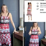 A savvy bargain-hunter couldn't believe her luck after spotting a Ted Baker dress worth over £300 hanging on a charity shop rail - and walking away with it for just £9.