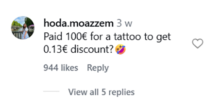 Social media comment on the post of A student has left shoppers and supermarket staff stunned after getting his clubcard barcode tattooed on his arm so he never has to hunt for discounts again.