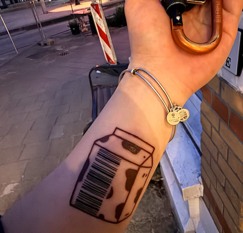 A student has left shoppers and supermarket staff stunned after getting his clubcard barcode tattooed on his arm so he never has to hunt for discounts again.