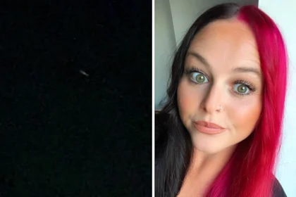 A strange comet-like UFO with a glowing tail was filmed speeding across the night sky over Plymouth. The couple say they have seen several unexplained objects near their home.