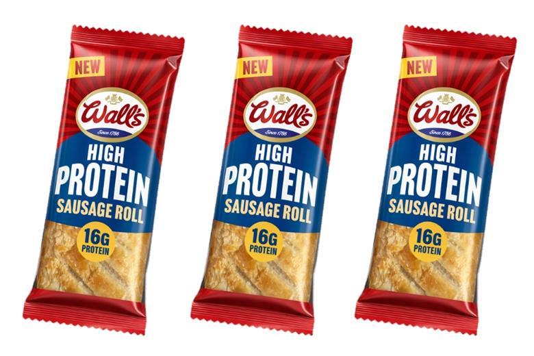 Wall's claims to have created the world's first high-protein sausage roll, delivering 16g of protein and just 303 calories, now available in Tesco and Morrisons for £1.50.
