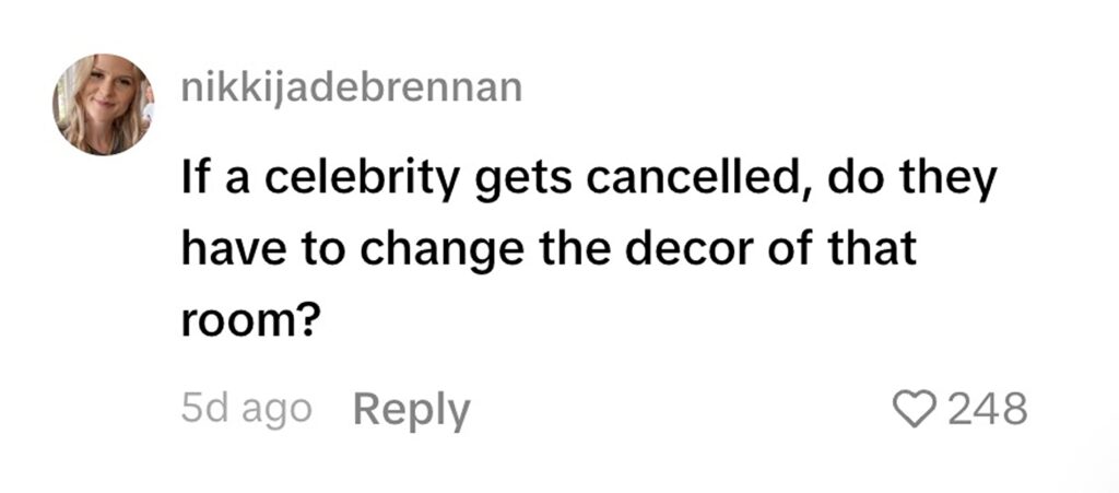 Social media comment on the post of An influencer stayed at a celebrity hotel in Bournemouth for just £37 a night and ended up in a Bon Jovi-themed room. He says take the celebrity part with a pinch of salt.