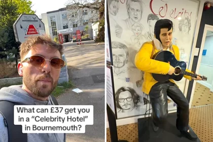 An influencer stayed at a celebrity hotel in Bournemouth for just £37 a night and ended up in a Bon Jovi-themed room. He says take the celebrity part with a pinch of salt.