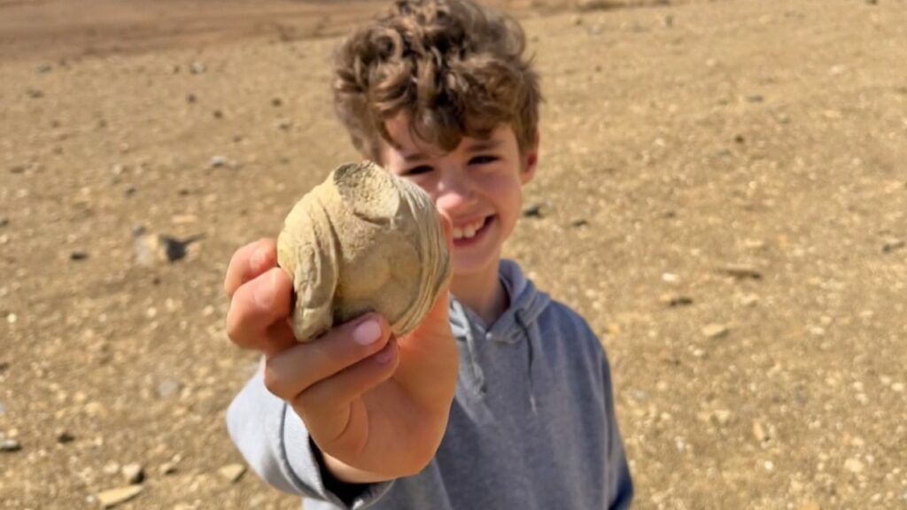 Eight year old boy accidentally uncovers a rare ancient artefact believed to date back nearly 2,000 years while out on a family hike with his dad.