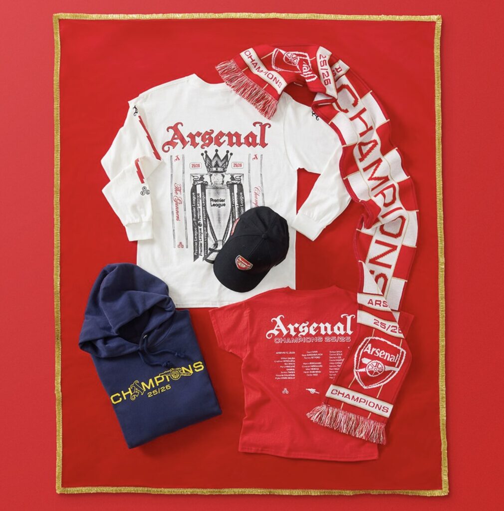 Arsenal slammed as 'greedy' after dropping 55-item Champions Collection merch including £158 shirts within two hours of clinching Premier League title from Man City.