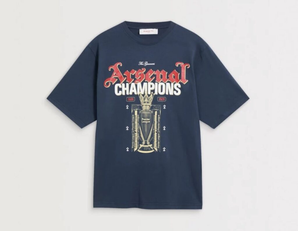 Arsenal slammed as 'greedy' after dropping 55-item Champions Collection merch including £158 shirts within two hours of clinching Premier League title from Man City.