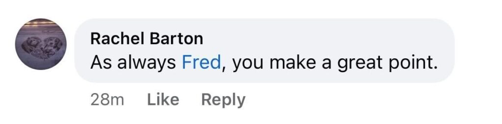 Social media comment on the post of Beach artist Fred Brown creates stunning sandy portrait tribute on Bridlington beach to mark Sir David Attenborough's 100th birthday - left deliberately unfinished.