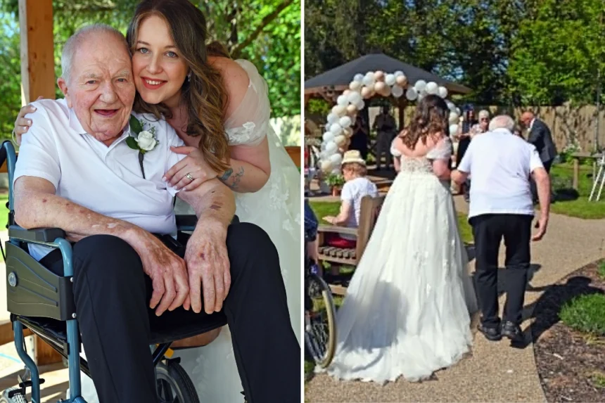 British bride weds in two ceremonies within two days in a heartbreakingly beautiful bid to walk down the aisle with her grandad who is suffering from dementia.