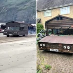 A Brit built the world's only road-legal motorised shed from a broken Volkswagen Passat and has now blasted it across a Welsh beach at nearly 100mph in a new record run.