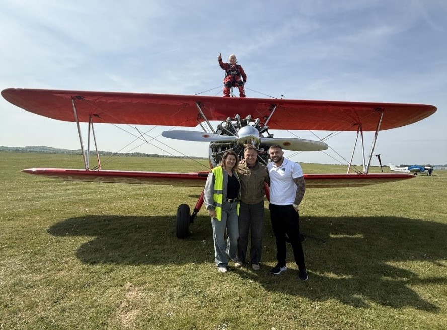 British pensioner Harry Heasman, 98, became the world's oldest wing walker just days before his 99th birthday, smashing the previous Guinness record.