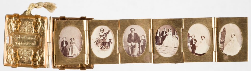 A rare Victorian miniature brass locket celebrating General Tom Thumb and Lavinia Warren's 1863 celebrity wedding goes to auction in Gloucestershire this week.
