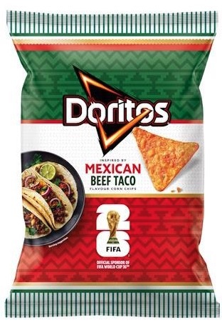 Walkers has launched World Cup-inspired crisp flavours including bangers and mash and golden balls smoked cheese, alongside global varieties like chimichurri steak and Mexican tacos.