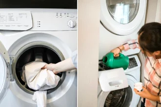 Cheap 20p mouthwash hack could banish bad smells from your washing machine - appliance expert reveals simple trick using antibacterial ingredients to freshen drum.