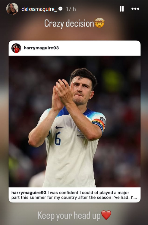 Harry Maguire's sister Daisy slams brother's England snub as 'crazy' after Thomas Tuchel axes the Man United defender from the World Cup squad heading to USA.