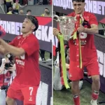Spartak Moscow winger Pablo Solari smashed the Russian Cup trophy in clumsy celebration moments after firing his side to penalty shootout victory.