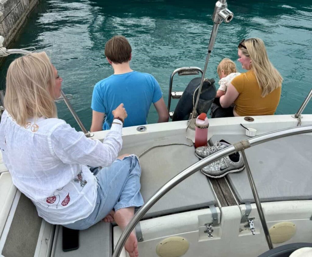 Mum reveals she has ditched the UK and moved her family to a stunning Greek island paradise - where dinner with wine costs just 11 pounds and life is bliss.