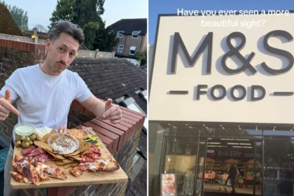Marks and Spencer superfan Daniel Stephenson, 31, splashes a whopping £250 monthly on cookies, crisps and dips at the high street store.