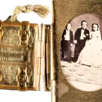 A rare Victorian miniature brass locket celebrating General Tom Thumb and Lavinia Warren's 1863 celebrity wedding goes to auction in Gloucestershire this week.