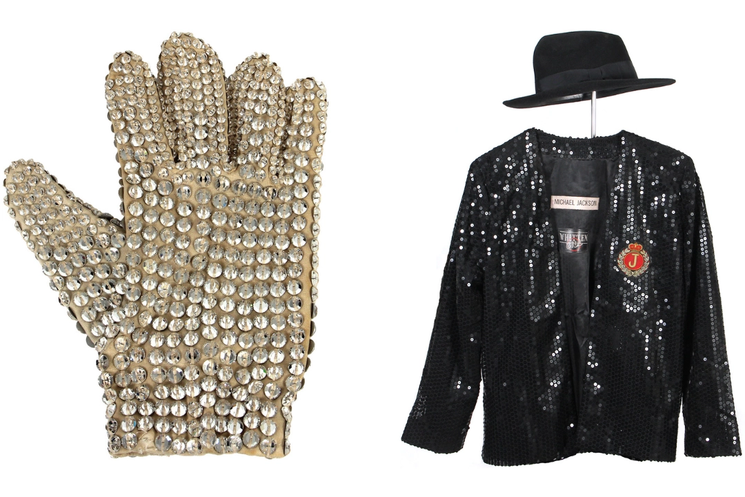 A make-up stained Swarovski crystal glove worn by Michael Jackson during the legendary 1984 Victory Tour is up for sale - and it could be yours for £15,000.