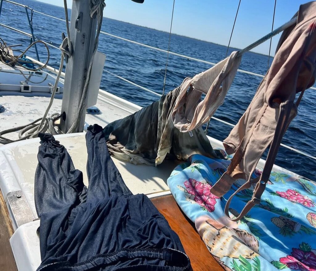 Sailor Claire, 28, was stranded for five days surviving on pistachios after her £2,200 Facebook Marketplace boat sank with just her dog onboard.