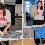 Thrifty mum Clair turns her son's stained, ripped clothes into 'brand new' summer outfits in minutes using a clever no-sew hack costing just pennies.