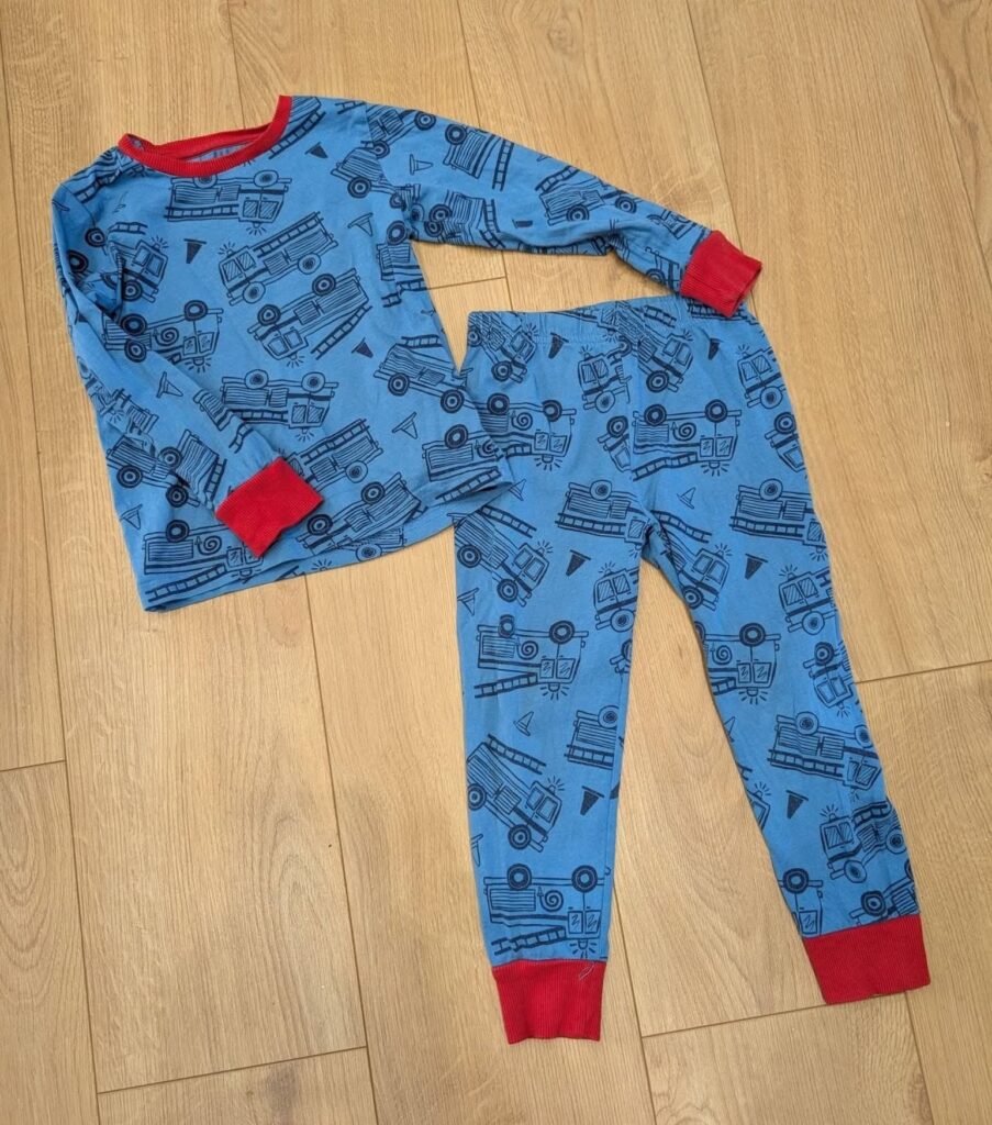Thrifty mum Clair turns her son's stained, ripped clothes into 'brand new' summer outfits in minutes using a clever no-sew hack costing just pennies.