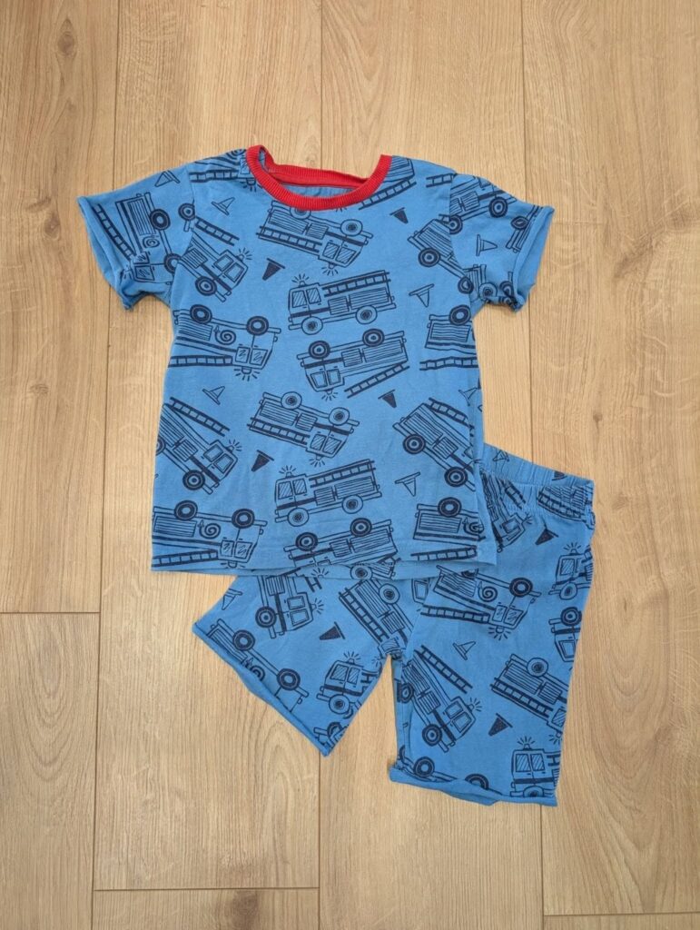 Thrifty mum Clair turns her son's stained, ripped clothes into 'brand new' summer outfits in minutes using a clever no-sew hack costing just pennies.