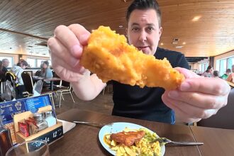 Britain's only all-you-can-eat fish and chip buffet in Arbroath, Scotland charges just £14.99 for unlimited battered haddock, chips and desserts, sending a viral video to 1.7m views.