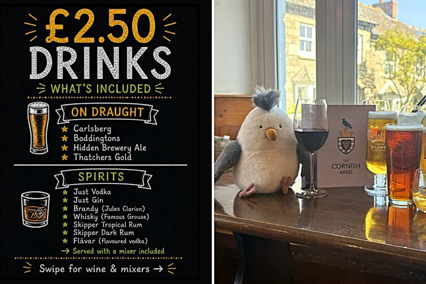 Cornish pub The Cornish Arms goes viral after slashing pint prices to just £2.50 with new 'Proper Pub Prices' initiative to bring back affordable locals in Constantine.