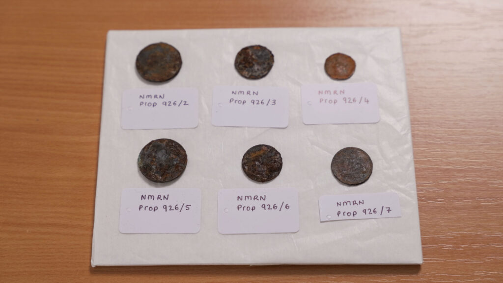 Six nineteenth-century coins discovered hidden beneath HMS Victory's foremast during Portsmouth Historic Dockyard's £42 million Big Repair conservation project.