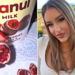 Italian teacher Ylenia Prisco, 31, horrified after finding a ladybird hidden inside her Franuì chocolate-coated raspberry snack, sparking viral 6.6m view TikTok video.