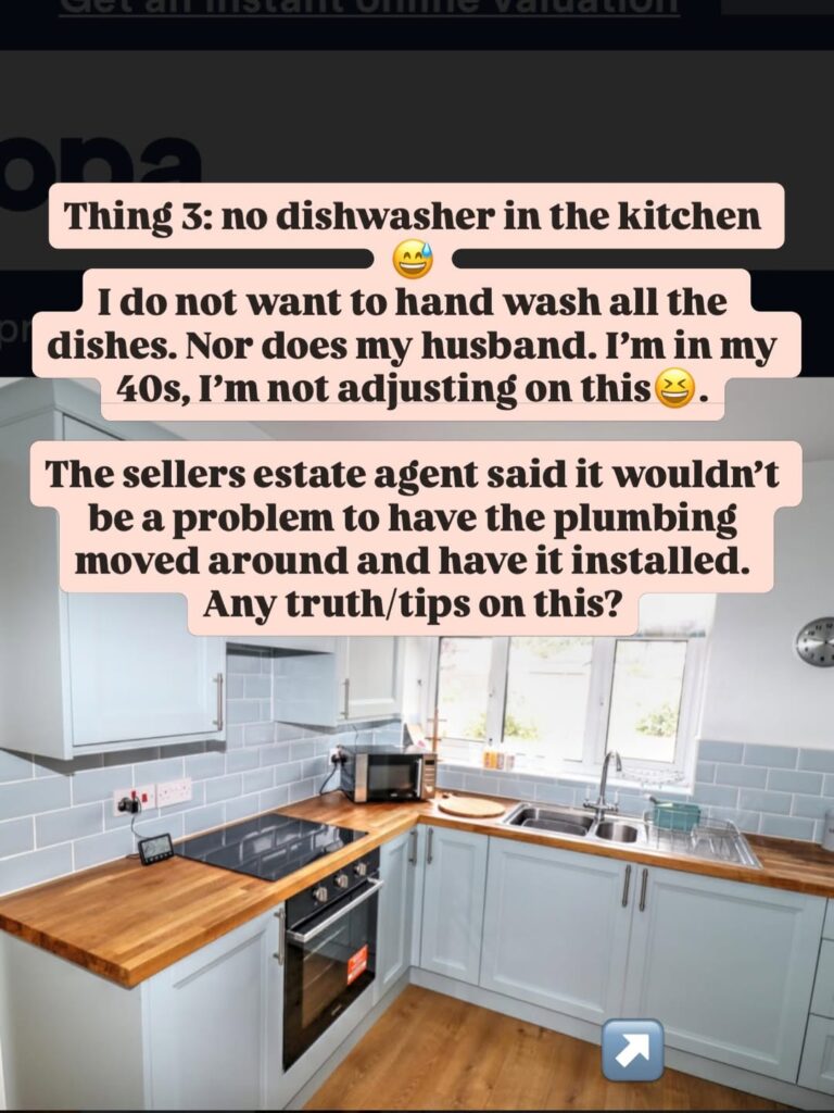 American woman Ashley Jackson moves to Manchester and reveals three baffling things about buying a UK house - including no dishwasher and mysterious boxed structures.