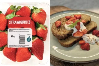 Aldi is giving away thousands of free strawberries at its Wimbledon store and cutting British strawberries to just 99p nationwide as Wimbledon gets underway