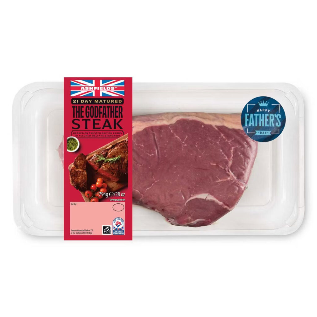 Aldi's giant 28oz Godfather Rump Steak is back for Father's Day at £11.99 - landing in stores from 15 June alongside a new Flat Iron Man Steak and Wagyu Sirloin.